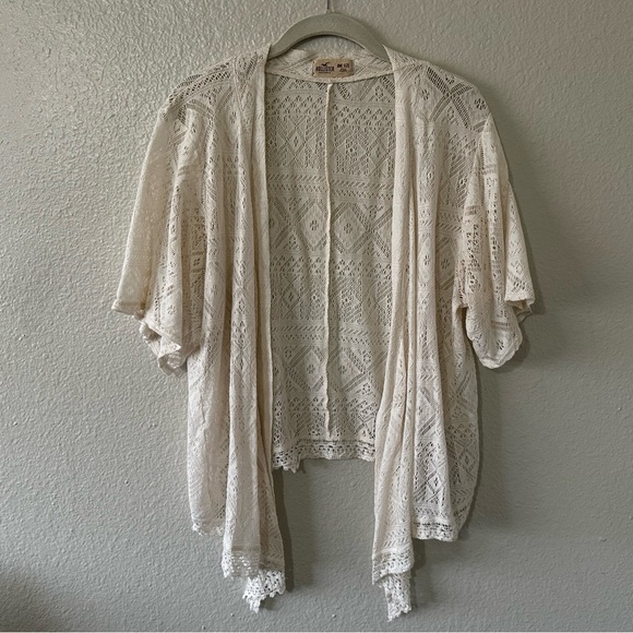 Hollister Sweaters - 🌻3 for $13🌻 Hollister | Neutral Off White Crochet Knit Cardigan, One Size